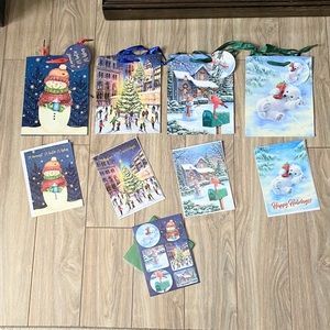 🎁💌10pc Matching Gift Bag & Greeting Card Set💌🎁